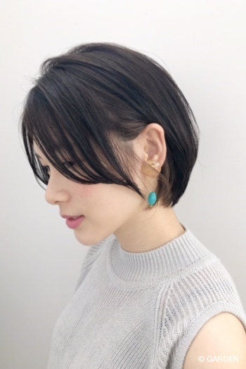 Unami 富永大樹 前髪なし 前下がり 人気ショートボブ Garden Hair Catalog 原宿 表参道 銀座 美容室 ヘアサロン ガーデン
