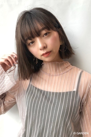 Garden 田中麻由 ストレートタッチ切りっぱなしラインボブ Garden Hair Catalog 原宿 表参道 銀座 美容室 ヘアサロン ガーデン
