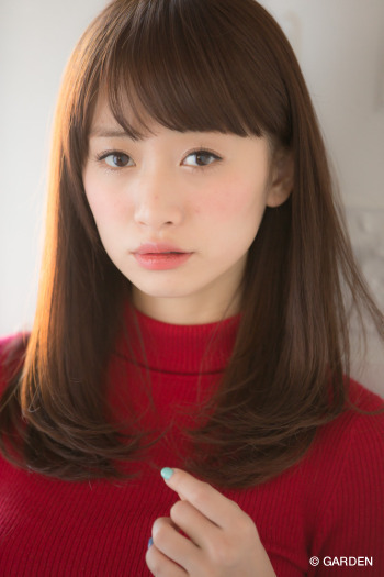 ナチュラルおしゃれバング うるつやロング こじはるバングや鈴木えみバングにチェンジ Garden Hair Catalog 原宿 表参道 銀座 美容室 ヘアサロン ガーデン