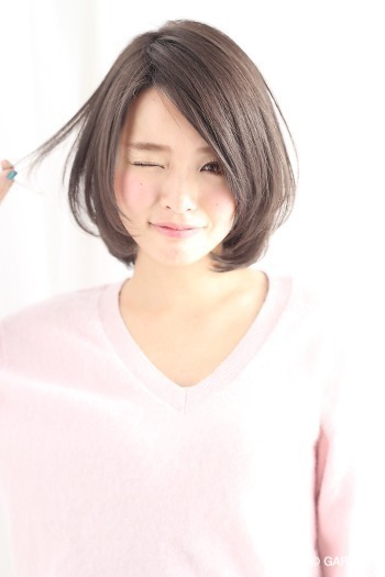 抜け感が可愛いひし形ボブ 前髪なし シースルー 田塚裕志 Garden Hair Catalog 原宿 表参道 銀座 美容室 ヘアサロン ガーデン