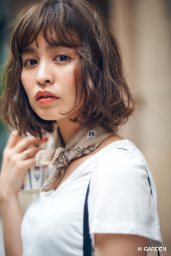 Garden Tokyo 本木亜美 切りっぱなしボブ 無造作パーマ Garden Hair Catalog 原宿 表参道 銀座 美容室 ヘアサロン ガーデン