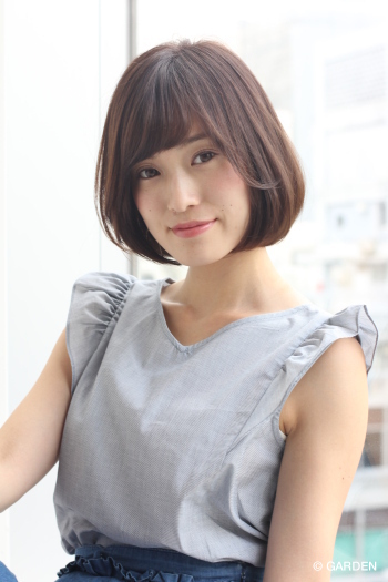 小顔に見えるワンカールあごボブ | GARDEN HAIR CATALOG | 原宿 表参道