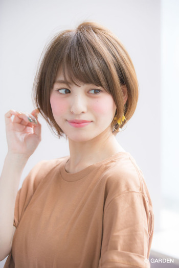 大人かわいい小顔ショートボブ ワンカールパーマで簡単スタイリング 國武さゆり Garden Hair Catalog 原宿 表参道 銀座 美容室 ヘアサロン ガーデン