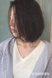 【 joemi by　Un　ami 　新宿大人かわいいカジュアル 小顔ワンカールボブ春夏ヘア 地毛色 赤羽