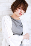 【joemi】お洒落な雰囲気系くせ毛ショートボブ　　　　　　　　　　　（joemi by Unami ファム）　　　　　　　　　ショートバング　くせ毛風　　２０１７人気ヘアスタイル髪型アッシュ