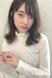 【 joemi by　Un　ami 　新宿】おしゃれミディアムパーマ　透明感 グレージュ　（長屋　亨）